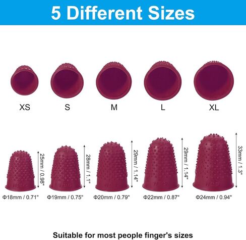 Patikil Rubber Finger Tips ، 15 عبوة سيليكون إبهام أصابع الإصبع ، تُسهيل الأصابع ، يغطي منصات الحراسة قبضة خياطة للمكتب ، وحجم البرتقال S. in Kuwait