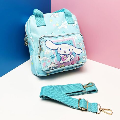 Kawaii Kitty Friends PU Crossbody Bag with Handles Adjustable Shoulder Strap and Bracelet, Cartoon Handbag with Zipper, Wallet Purse Shoulder Messenger Bag Coin Pouch Accessories for Women Girls in Saudi Arabia