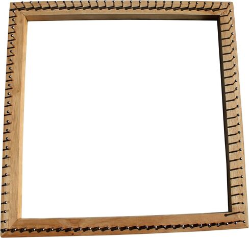 Full Funk Handmade Square Wooden Block Knitting Loom Polished Finish Metal Pegs, 10 inch 16 Rows in Kuwait