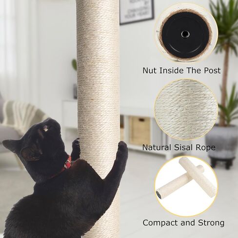 Dimaka Cat Scratching Post Replacement Pole, Cardboard and Sisal, 13.4in, 34cm in Kuwait