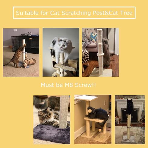 Dimaka Cat Scratching Post Replacement Pole, Cardboard and Sisal, 13.4in, 34cm in Kuwait