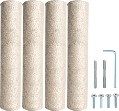 Dimaka Cat Scratching Post Replacement Pole, Cardboard and Sisal, 13.4in, 34cm in Kuwait