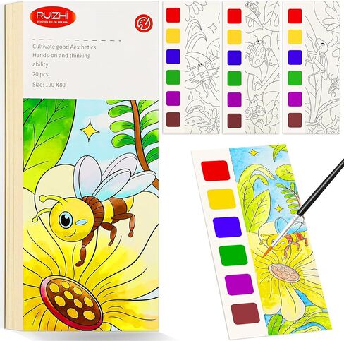 كتاب الرسم المائي ، فوضى ألوان ماء ، تلوين فوضى خالية من الأعمار من 2-4،3-5،6-8 ، فنون السفر والحرف الإبداعية في عيد الفصح في عيد الفصح. in Kuwait