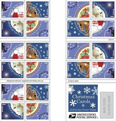 USPS Forever Camps Carols - كتاب من 20 طوابع البريد إلى الأبد in Saudi Arabia
