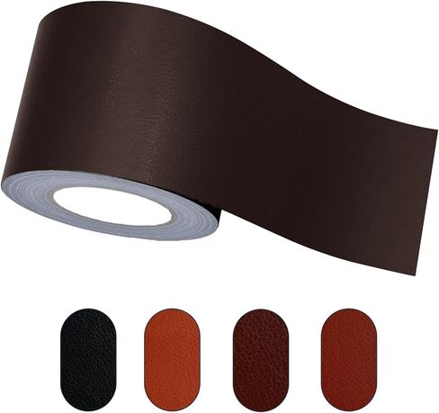 Self Adhesive Leather Repair Patch 16x30 Inch DIY Vinyl Leather Couch Repair Kit for Furniture, Waterproof Leather Repair Tape for Car Seat & Interior, Sofa, Chair, Motorcycle Seat(Coffee,1 Roll) in Kuwait