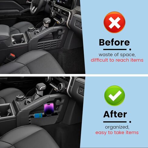 Center Console Organizer Compatible with Toyota Tacoma 2024 Front Door Handle Storage Box Interior Insert Tray Accessories in Kuwait