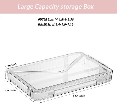2 حزمة صناديق تخزين ملفات بلاستيكية واضحة مع أغطية مغلقة ، منظم الشهادات الشفافة مع مقبض ، حالة مشروع محمول للأدراج ، مربع ملفات قابلة للتكديس (مزلاج أحمر ، صغير) in Kuwait