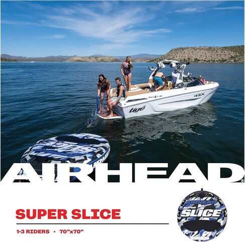 Airhead Slice | 1-2 Rider Towable Tube for Boating, Purple and Black (AHSL-4W) in Saudi Arabia