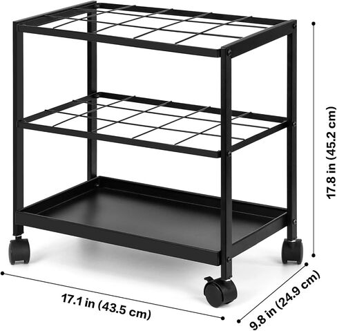 Blueprint Storage Rack Cart - 20 Slots Metal Blueprint Holder with Double-Layer Grids Ensures Secure, Non-Slip Storage, Organizing Posters, Architectural Plans, and Artwork Stably. (20 Slots) in Saudi Arabia