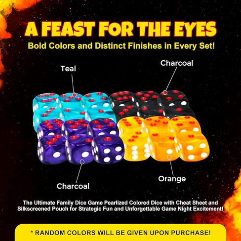 Purple: The Ultimate Family Game – Featuring Pearlized Colored Dice, Cheat Sheet, and Silkscreened Pouch for Strategic Fun and Unforgettable Game Night Excitement in Saudi Arabia