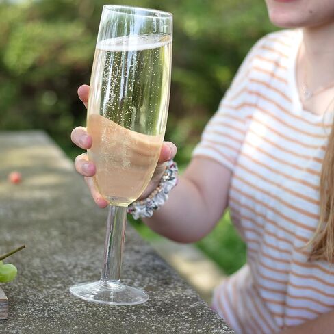 SCS Direct Experize XL Champagne Flute Glass - 25 أونصة - يحمل زجاجة كاملة من الشمبانيا أو النبيذ أو الكوكتيلات جامبو - الأواني الزجاجية العملاقة الممتعة للحفلات والبكالوريوس وأعياد الميلاد الحادية والعشرون - فكرة الزفاف in Kuwait