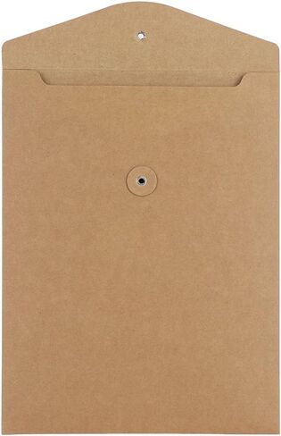 10Pcs Kraft String Envelope File Folders A4 Paper Pocket Folders Envelope Project Pockets Paper File Folders Paper Pocket Folders Document Bag Pocket File Organizers Business School Office Supplies in Kuwait