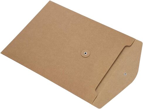 10Pcs Kraft String Envelope File Folders A4 Paper Pocket Folders Envelope Project Pockets Paper File Folders Paper Pocket Folders Document Bag Pocket File Organizers Business School Office Supplies in Kuwait