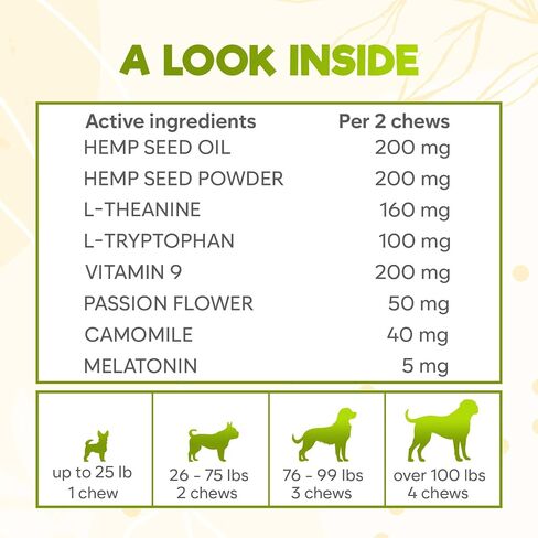 Zeno Hemp مهدئ المضغ للقلق القلق 150 PCS - قلق القلق الكلب - الميلاتونين للكلاب - مضغ تهدئة الكلاب - للضغط والسفر أو الفحص أو النباح أو الاستمالة - علاج الكلاب - دجاج in Kuwait