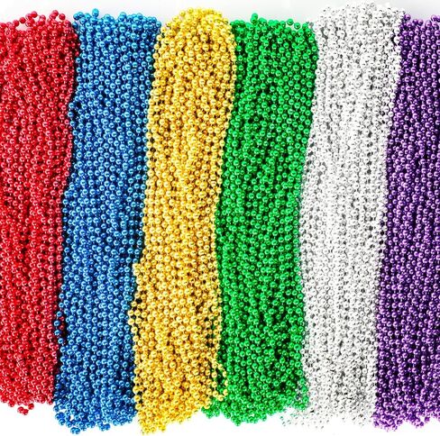 Rukie 144Pcs St. Patricks Day Beads Bulk, 72pcs 33" Green Carnival Beaded Necklaces with 72pcs Tattoo Stickers For St. Patrick's Day Accessories, St. Patricks Parades, Night Club Dress-up Events Party Costume in Kuwait