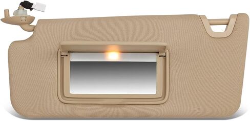 DNA Motoring ZTL-Y-0249 Driver Left Side Sun Visor W/Mirror Compatible with 2012-2015 Civic,Clear Gray in Saudi Arabia