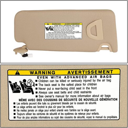 DNA Motoring ZTL-Y-0249 Driver Left Side Sun Visor W/Mirror Compatible with 2012-2015 Civic,Clear Gray in Saudi Arabia