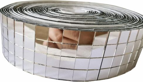 حمراء الفسيفساء المرآة الزجاجية الحمراء ، 2400pcs 5 × 5 مم من البلاط المرآة DIY ، قبعة رعاة البقر ، المزهرية ، الزجاجة ، الديكور الداخلي (أحمر ، 2400 ٪) in Kuwait