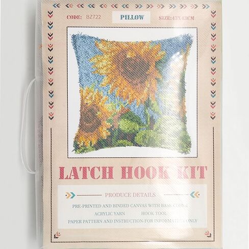 مجموعة خطاف Howie's Latch Hook ، DIY عيد الميلاد وسادة خيوط خيوط الكروشيه للبالغين والأطفال ، غطاء ملونة الأريكة المطبوعة مسبقا تطريز الأريكة (عيد الميلاد snowman ، 16.93 × 16.93 بوصة) in Kuwait