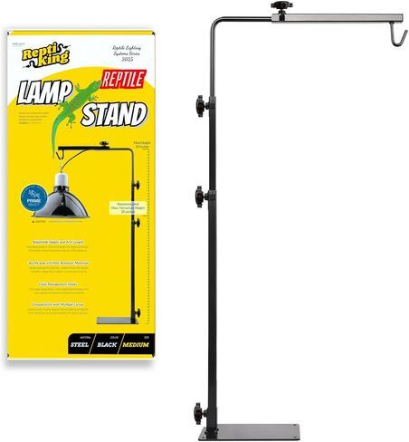 Reptile Lamp Stand, 26 Inches Adjustable Heat Lamp Fixture Stand, Terrarium Stand for Holding Reptile Light Fixture and Heating Bulbs in Kuwait