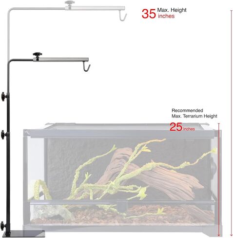 Reptile Lamp Stand, 26 Inches Adjustable Heat Lamp Fixture Stand, Terrarium Stand for Holding Reptile Light Fixture and Heating Bulbs in Kuwait