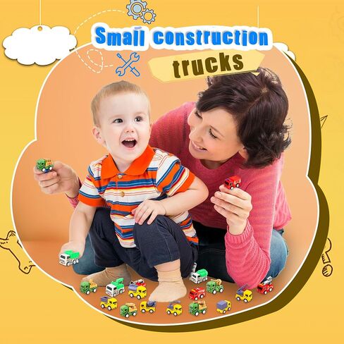 20 Pack Mini Pull Back Cars Small Construction Vehicles Fire Truck Pullback Vehicle Toy Cars Kids Boys Girls Birthday Gift Party Favors in Kuwait
