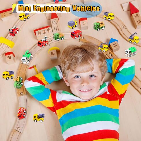 20 Pack Mini Pull Back Cars Small Construction Vehicles Fire Truck Pullback Vehicle Toy Cars Kids Boys Girls Birthday Gift Party Favors in Kuwait