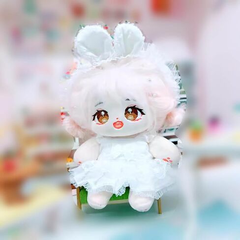 Niannyyhouse 10cm-15cm 20cm دمية أفخم ملابس ملابس أبيض للغطاء اللباس فستان زفاف فستان دمية (10 سم-15 سم) in Kuwait