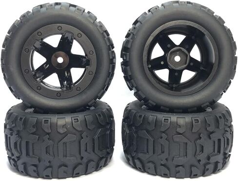 4pcs/مجموعة إطارات مركبة التحكم عن بُعد تناسب 1/16 1/14 1/12 RC Car Off-Road Hub Mostics and Opgrading Accessories (Orange) in Kuwait