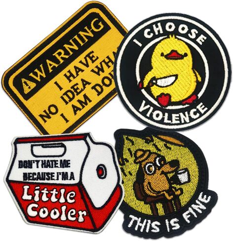 6PCS Funny Tactical Morale Patches with Hook and Loop, Embroidered Military Patch for Backpacks, Vests, Jackets, Lunch Bags, Hats, Dog Harness in Kuwait