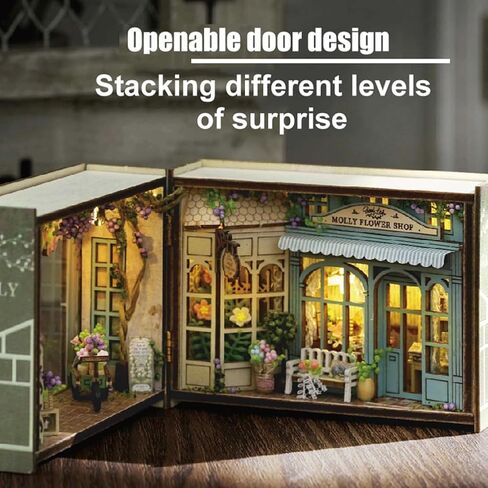 Mini 3D Wooden Doll House Craft Model with LED,DIY Miniature and Furniture Dollhouse Kit,Creative Room Idea for Valentine's Day Birthday Gift (Forest Wonderland) in Kuwait