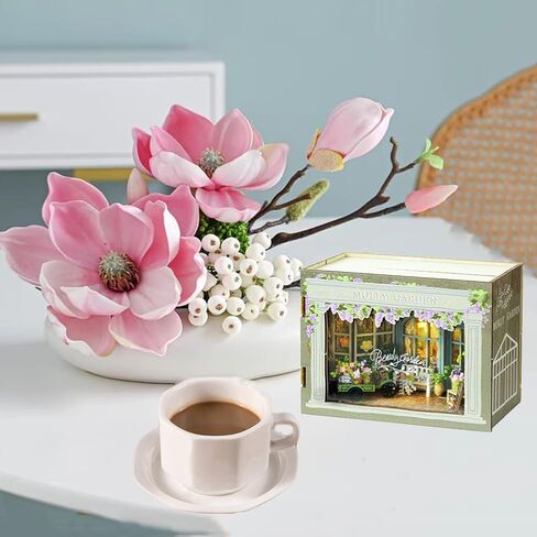 Mini 3D Wooden Doll House Craft Model with LED,DIY Miniature and Furniture Dollhouse Kit,Creative Room Idea for Valentine's Day Birthday Gift (Forest Wonderland) in Kuwait