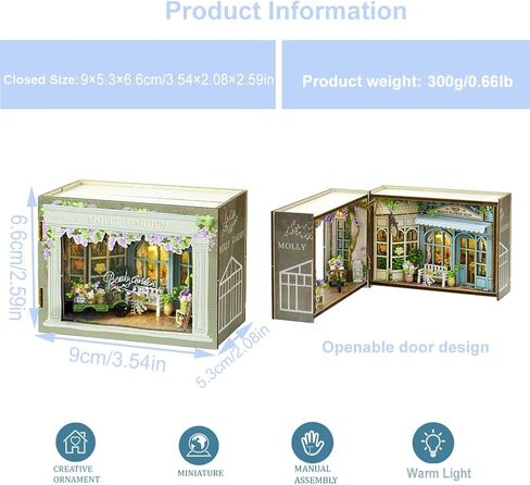 Mini 3D Wooden Doll House Craft Model with LED,DIY Miniature and Furniture Dollhouse Kit,Creative Room Idea for Valentine's Day Birthday Gift (Forest Wonderland) in Kuwait