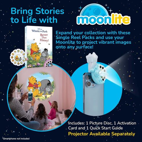 Moonlite Storybook Reels for Flashlight Projector ، أطفال الأطفال | ديزني ويني ذا بوه: Hide and Pooh Seek | قصة حزمة بكرة واحدة لمدة 12 شهرًا وما فوق in Kuwait