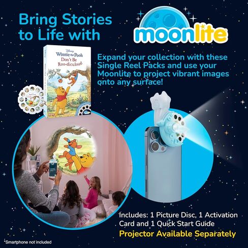 Moonlite Storybook Reels for Flashlight Projector ، أطفال الأطفال | ديزني ويني ذا بوه: Hide and Pooh Seek | قصة حزمة بكرة واحدة لمدة 12 شهرًا وما فوق in Kuwait