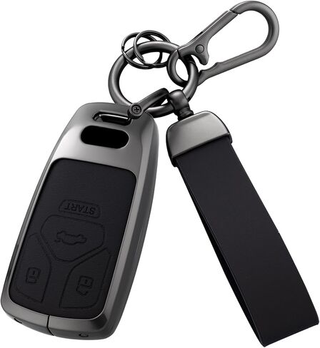 Key Fob Cover with Heavy-duty Keychain for Audi A4 A5 A6 Q3 Q5 Q7 TTS S4 RS4 R8 in Kuwait