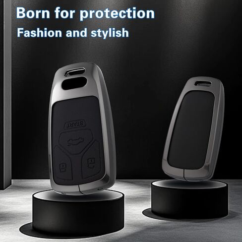 Key Fob Cover with Heavy-duty Keychain for Audi A4 A5 A6 Q3 Q5 Q7 TTS S4 RS4 R8 in Kuwait