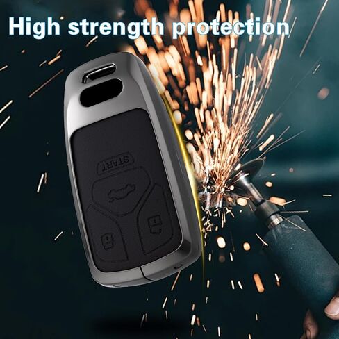 Key Fob Cover with Heavy-duty Keychain for Audi A4 A5 A6 Q3 Q5 Q7 TTS S4 RS4 R8 in Kuwait