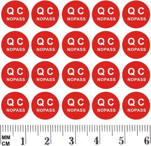 1,300 Small Red Arrow White Rectangle Background Stickers Kiss Cut Self Adhesive Quality Control Check Color Coding Products Inspection Defect Indicator. for Use at Home, Office, Warehouse or School in Saudi Arabia