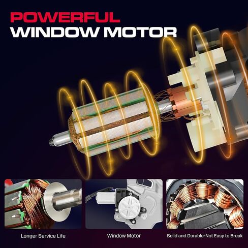 منظم نوافذ الطاقة لجانب السائق الأمامي مع محرك (2 دبابيس) مناسب لسيارة بويك ليسابر سيدان 2000-2005، 741-762 in Kuwait