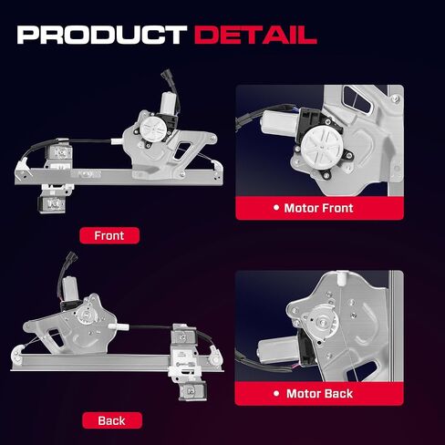 منظم نوافذ الطاقة لجانب السائق الأمامي مع محرك (2 دبابيس) مناسب لسيارة بويك ليسابر سيدان 2000-2005، 741-762 in Kuwait