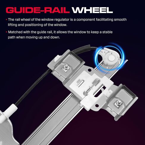 منظم نوافذ الطاقة لجانب السائق الأمامي مع محرك (2 دبابيس) مناسب لسيارة بويك ليسابر سيدان 2000-2005، 741-762 in Kuwait