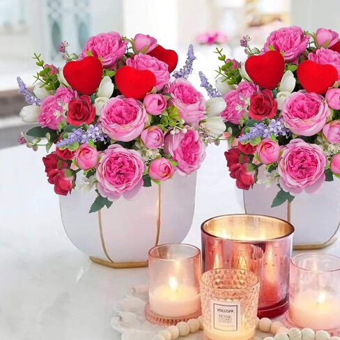 10Pcs Fake Lilac Flower Bouquet Purple Flowers Artificial Hyacinth Mix Bush Campanula Faux Silk Flower Bulk Arrangements for Table Centerpieces Home Kitchen Wedding Décor in Saudi Arabia