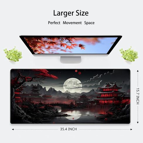 Excel Shortcut Keys Mouse Pad - Extended Large XXL Cheat Sheet Gaming Mousepad | PC Office Spreadsheet Keyboard Mat | Non-Slip Stitched Edge in Saudi Arabia