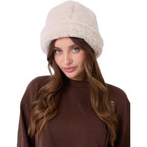 Zavelio Unisex Shearling Sheepskin Winter Fur Beanie Hat