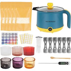 MAYIPLAY Candle Making Kit with Wax Melter, Soy Candle Making Kit for Adults Beginnner - DIY Candle Making Supplies