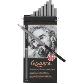 Cezanne Graphite Drawing Pencils Set - 5H, Set of 12 Break-Resistant Graphite Lead, Easy-to-Sharpen Sketch Pencils, Master Artist Quality Graphite Pencils for Technical and Artistic Drawing
