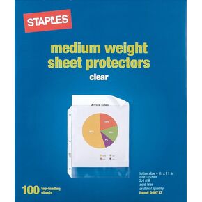 Top Loading 2.4 Mil Clear Sheet Protectors, 200 Count.
