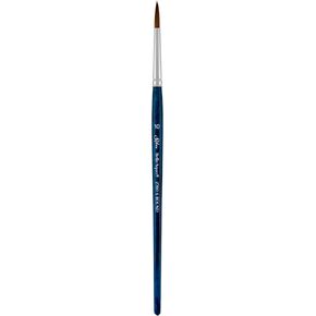 Silver Brush Limited 2700S-20 BelleAqua Short Handle Watercolor Round Brush with Soft Red Sable Synthetic Bristles, Professional Artist Round Paintbrush also for Acrylic, Gouache, Ink, & Dyes, Size 20