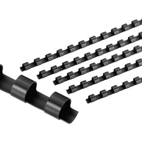 PATIKIL 10mm (3/8") Plastic Binding Combs, 50 Pcs 21 Rings Comb Binding Spines 60 Sheet Capacity Letter Size for Binding Paper Sheets, Black in Saudi Arabia